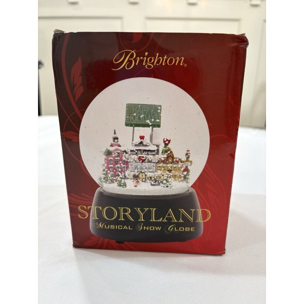 Brighton Storyland Musical Snow Globe Plays "Let it Snow" Christmas w/Box